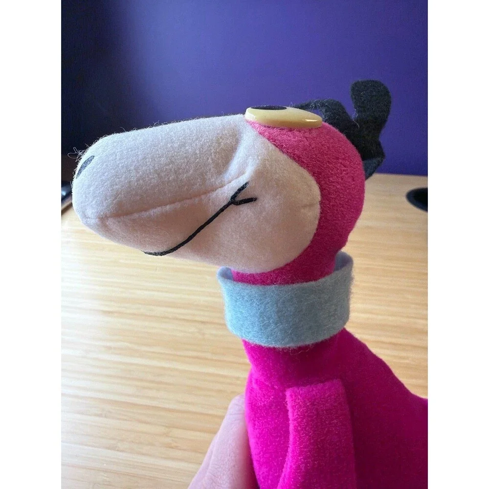 Vintage Flintstones Dino Plush Pink Strottman Hanna Barbera 9